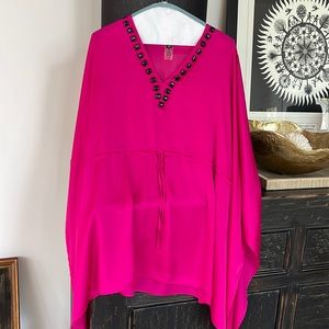 Chaus pink poncho style top